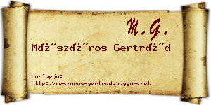 Mészáros Gertrúd névjegykártya