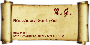 Mészáros Gertrúd névjegykártya