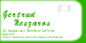 gertrud meszaros business card