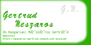 gertrud meszaros business card